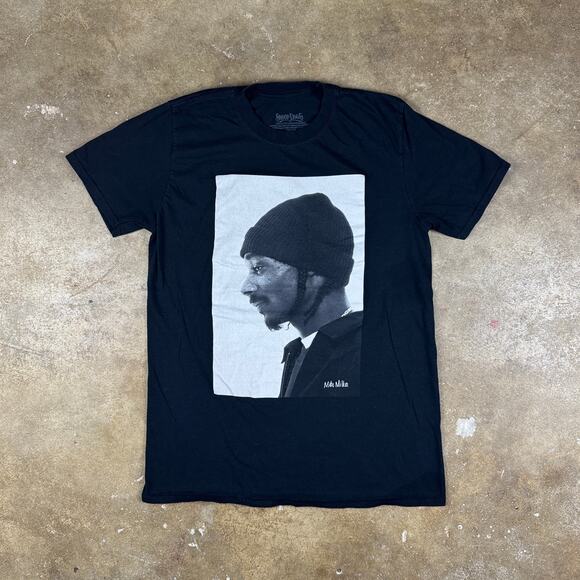 Snoop Dogg Graphic‎ Tee Men’s Medium Black Mike Miller Portrait Rap Shirt - Picture 1 of 8